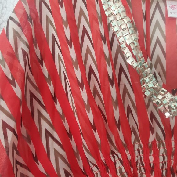 USED Women Ocean Club Beach Dress Size M Nice Colors Looks Like New - Picture 3 of 5